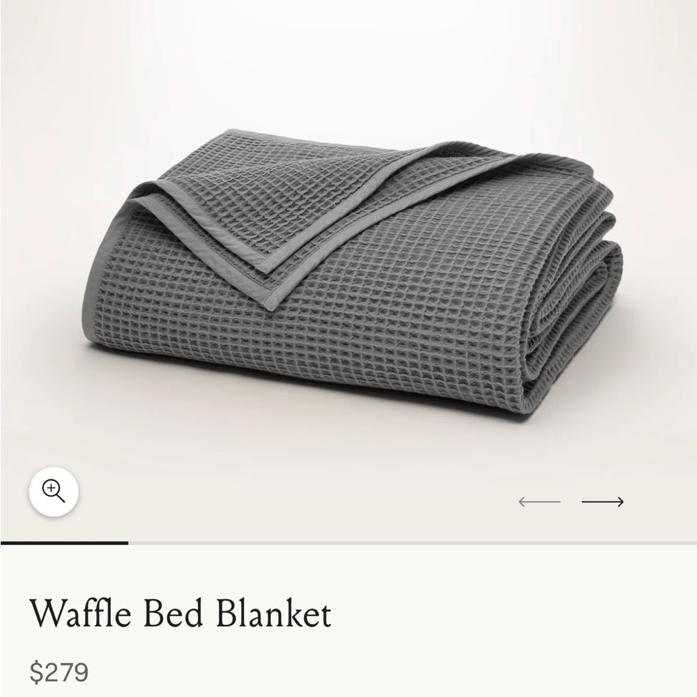 Boll & Branch Waffle Bed Blanket - Stone King / Cal King
